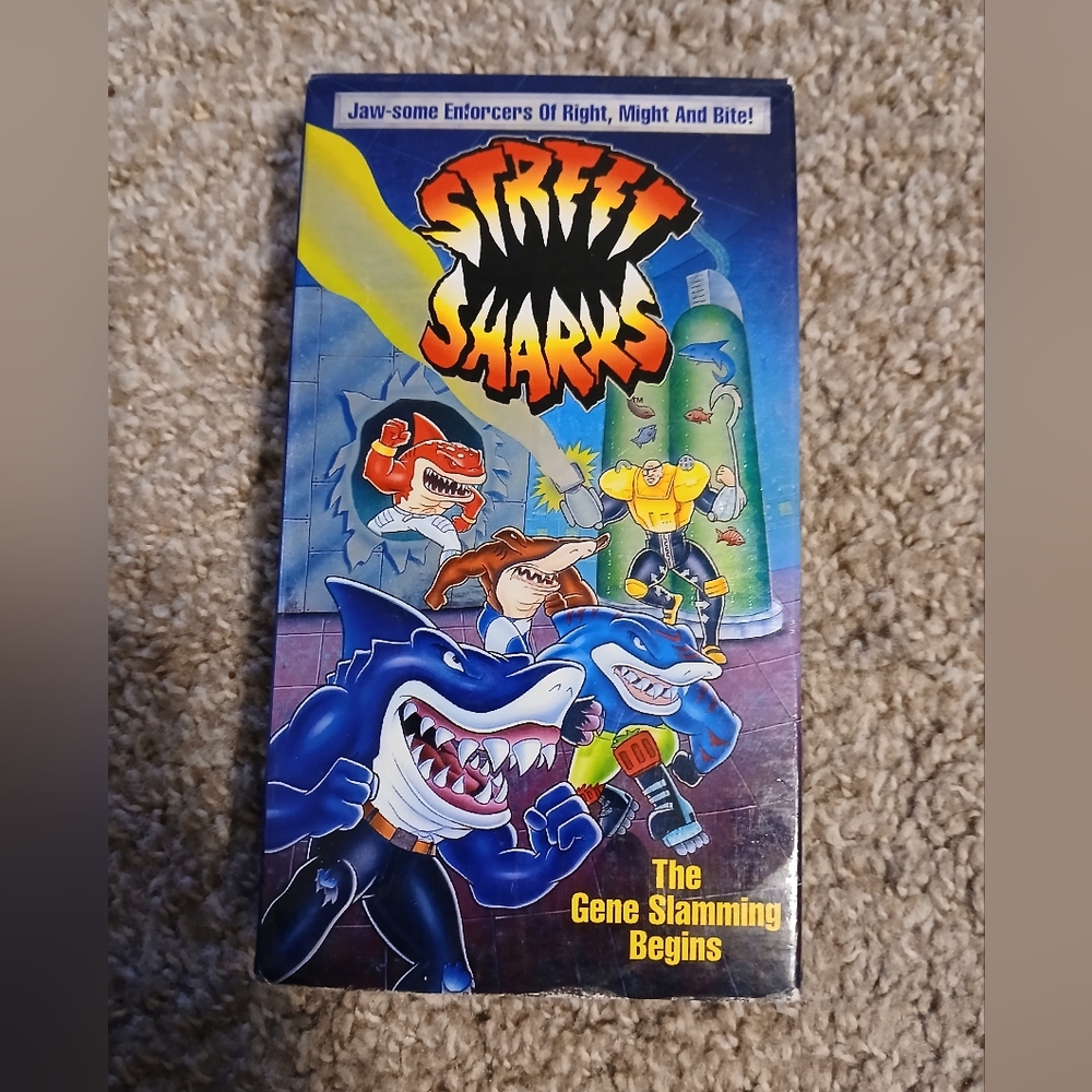 Street Sharks VHS Cover with Blue and Yellow